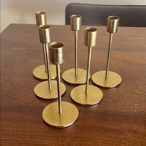 Set of Gold Candle Holders
